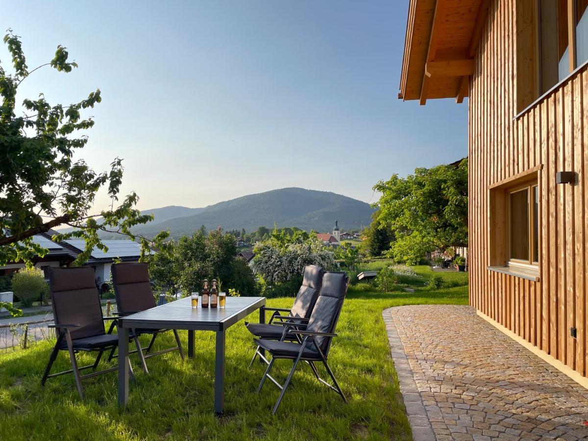 Bayerwald Chalet Kaitersberg Mit Sauna, Sonnenterrasse Und Garten アルンブルック エクステリア 写真